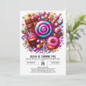 Invitation numérique d'anniversaire Sweets Adorabl (Debout devant)