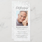 Invitation numérique de la photo de marbre (Devant / Derrière)