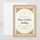 Invitation numérique de mariage hindou Invitation (Devant / Derrière)