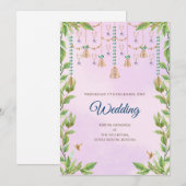 Invitation numérique de mariage hindou Mariage ind (Devant / Derrière)
