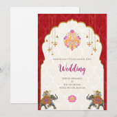 Invitation numérique de mariage hindou Mariage ind (Devant / Derrière)