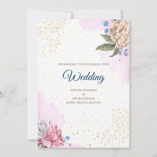 Invitation numérique de mariage hindou mariage ind (Devant)
