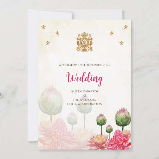 Invitation numérique de mariage hindou mariage ind (Devant)