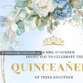 Invitation numérique de Quinceañera aux pivoines b