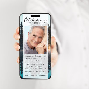 Invitation numérique des funérailles de photos for