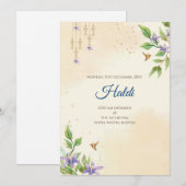 Invitation numérique Haldi & carte de mariage indi (Devant / Derrière)