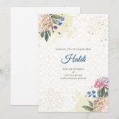Invitation numérique Haldi et carte de mariage ind (Devant / Derrière)