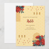 Invitation numérique Haldi et carte de mariage ind (Devant / Derrière)