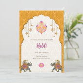 Invitation numérique Haldi et carte de mariage ind (Debout devant)