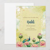 Invitation numérique Haldi et carte de mariage ind (Devant / Derrière)