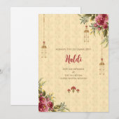 Invitation numérique Haldi et carte de mariage ind (Devant / Derrière)
