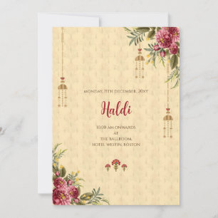 Invitation numérique Haldi et carte de mariage ind