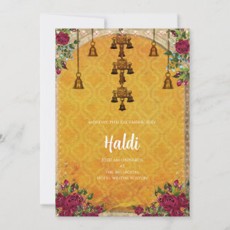 Invitation numérique Haldi et carte de mariage ind
