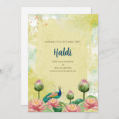 Invitation numérique Haldi et carte mariage indien (Devant / Derrière)