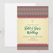 Invitation numérique hindoue comme invitation de m (Devant / Derrière)