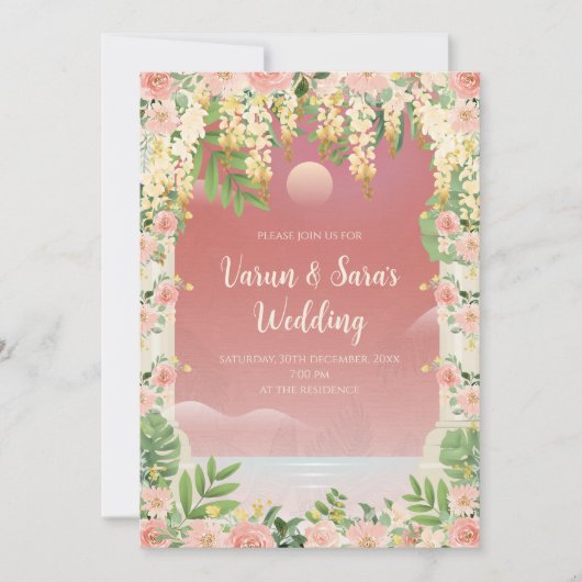 Invitation numérique indienne carte de mariage ind (Devant)