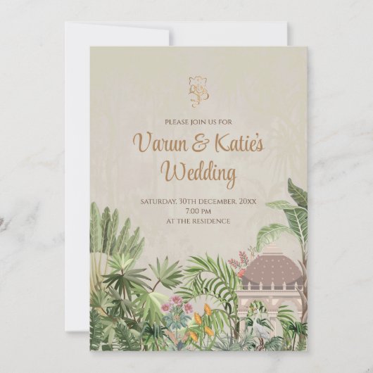Invitation numérique indienne et carte de mariage (Devant)