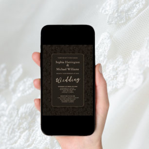 Invitation numérique Mariage Vintage moderne Code
