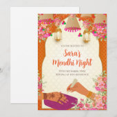 Invitation numérique Mehndi & Cartes d'invitation  (Devant / Derrière)