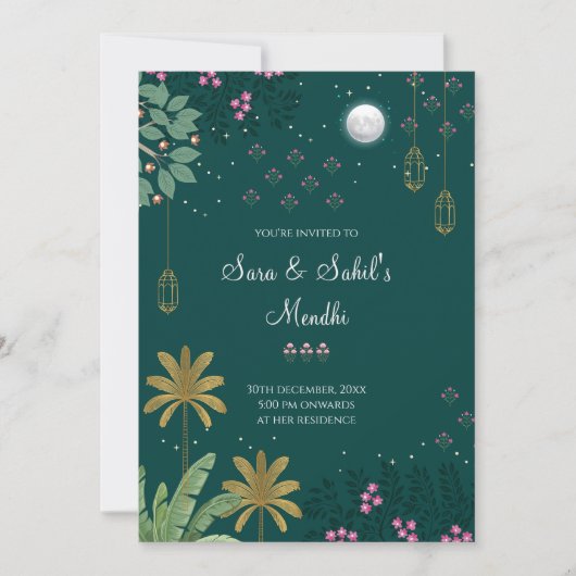 Invitation numérique Mehndi & Invitation Mehendi (Devant)