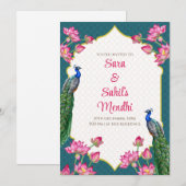 Invitation numérique Mehndi & Invitation numérique (Devant / Derrière)