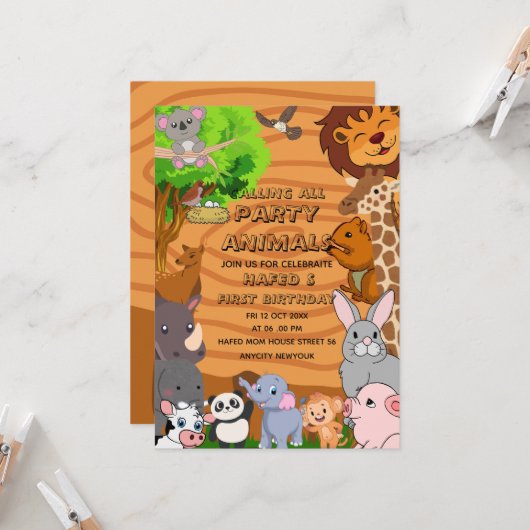 Invitation numérique modifiable pour tous les amat (Devant/Arrière en situation)