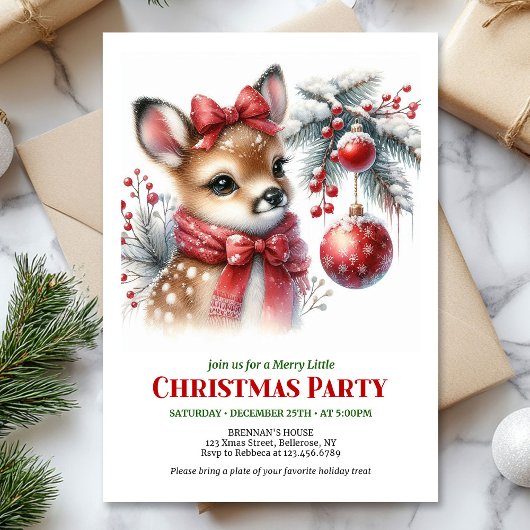 Invitation numérique pour enfants de Noël avec des