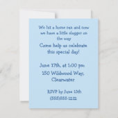 Invitation numérique pour la baby shower de baseba (Dos)