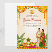 Invitation numérique pour la cérémonie de bénédict (Devant / Derrière)