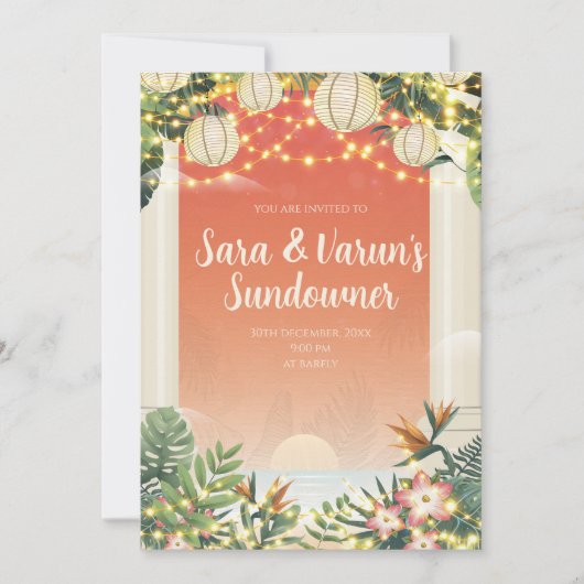 Invitation numérique pour la soirée après mariage  (Devant)