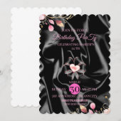 Invitation numérique pour les 25 ans, Fille rose p (Devant / Derrière)