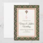 Invitation numérique pour mariage indien comme les (Devant / Derrière)