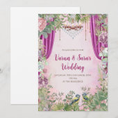 Invitation numérique pour mariage indien hindou (Devant / Derrière)