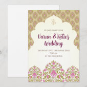 Invitation numérique pour mariage indien hindou (Devant / Derrière)