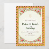 Invitation numérique pour mariage indien Invitatio (Devant / Derrière)