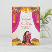 Invitation numérique pour Mayoun et carte de Haldi (Debout devant)