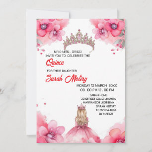 Invitation numérique pour Quinceañera Site Web Swe