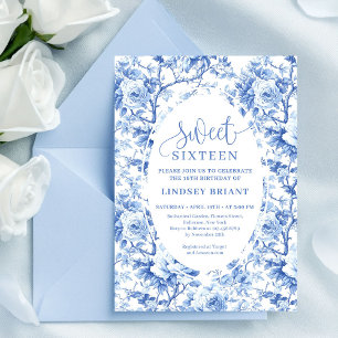 Invitation numérique pour un Sweet Sixteen aux ros