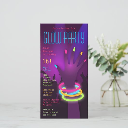 Invitation numérique pour une soirée adolescente e (Debout devant)