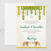 Invitation numérique Telugu et invitation de maria (Devant / Derrière)
