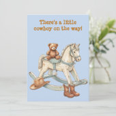 Invitation numérique vintage Little Cowboy (Debout devant)