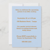 Invitation numérique vintage Little Cowboy (Dos)