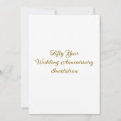 Invitation Numéro Cinquante Anniversaire du Mariage photo per (Dos)