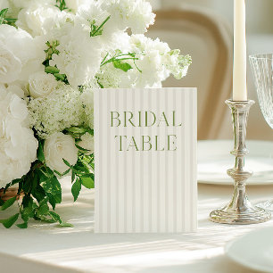 Invitation Numéro de la table de mariage du Mariage vert et b