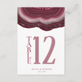 Invitation Numéro de la table de Parties scintillant du Géode (Devant)