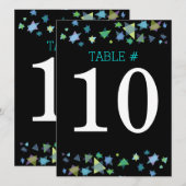 Invitation Numéro de la table du Bat mitzvah de l'arbre de vi (Devant / Derrière)