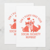 Invitation Numéro de sécurité sociale (Devant / Derrière)