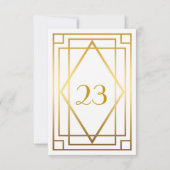 Invitation Numéro de table,Gatsby le Magnifique,élégant,chic, (Dos)