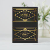 Invitation Numéro de table, Mariage, Réunion, Grand Gatsby, n (Debout devant)