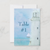 Invitation Numéro de table-Phare Mariage (Devant)